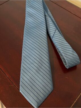 Botticelli Blue Tie | Subtle Stripe Classic Textured